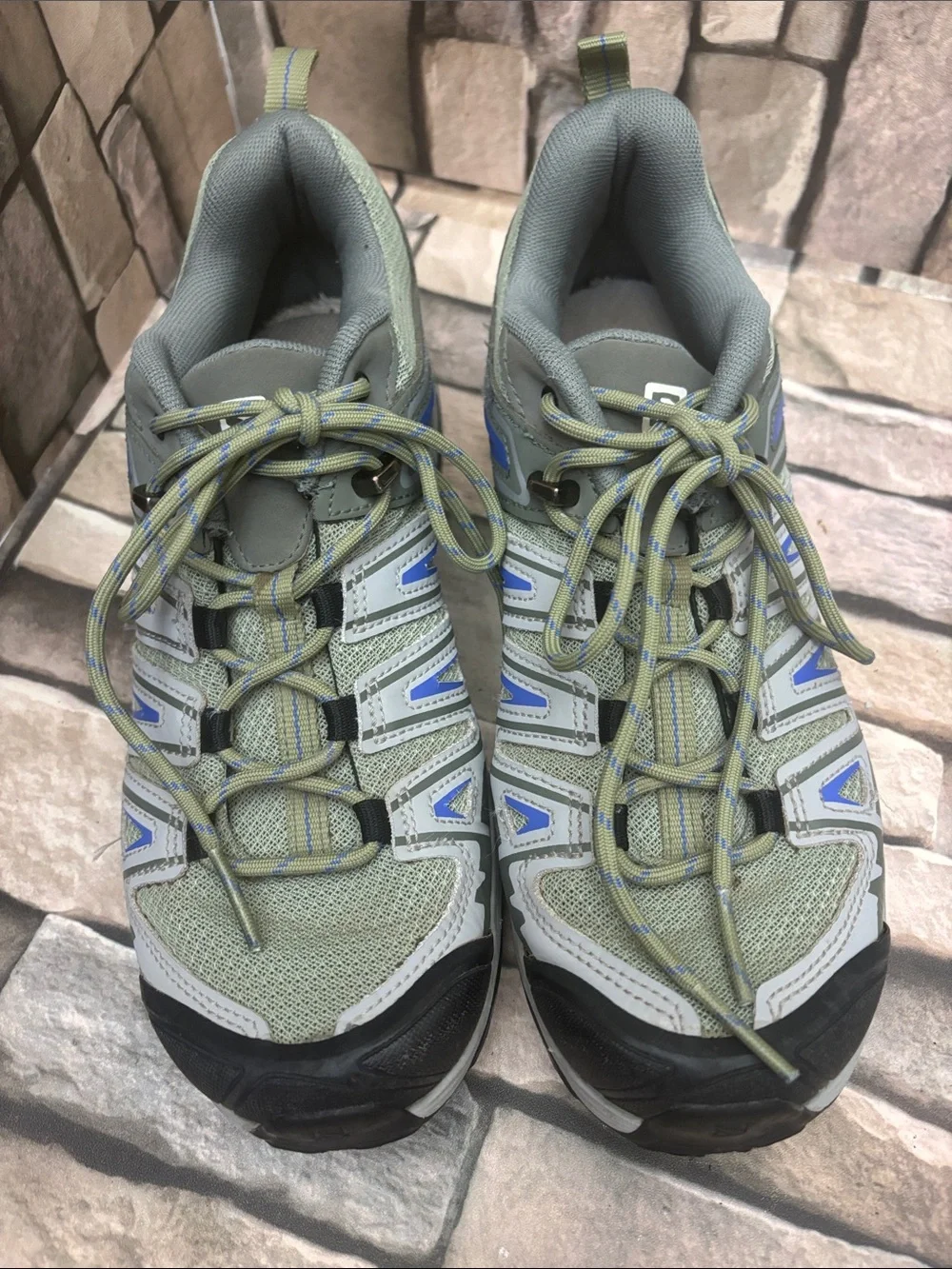 Salomon X Ultra Pioneer hiking shoes in the Oil Green